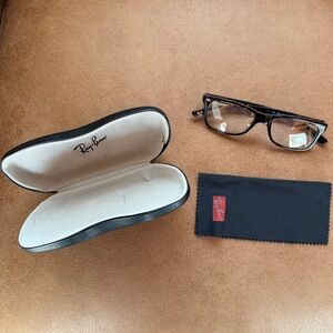 Ray-Ban Dark Tortoise Eyeglasses with Case & Cloth RB5228 50/17/140 Dark Havana